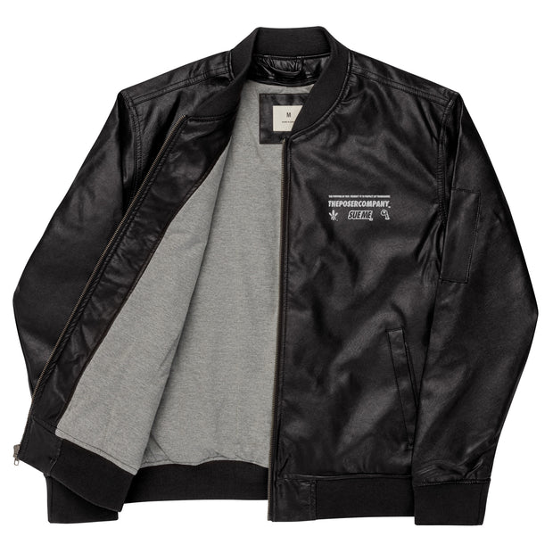 TRADEMARK FAKE LEATHER COAT